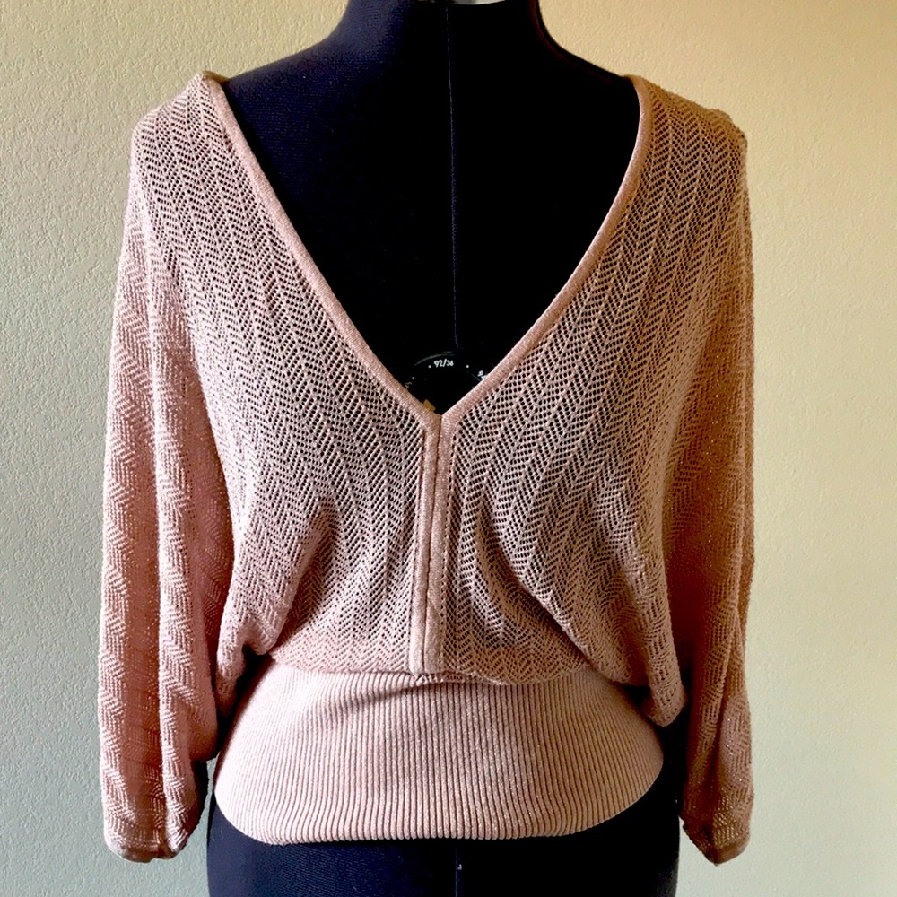 Jennifer Lopez Pink sparkle sweater S